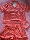 Red/Pink 3 Piece Shorts Luxury PJ Set